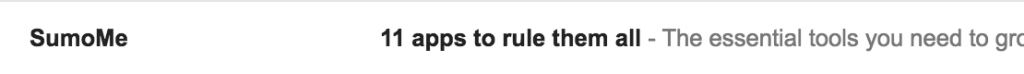 sumome number subject line